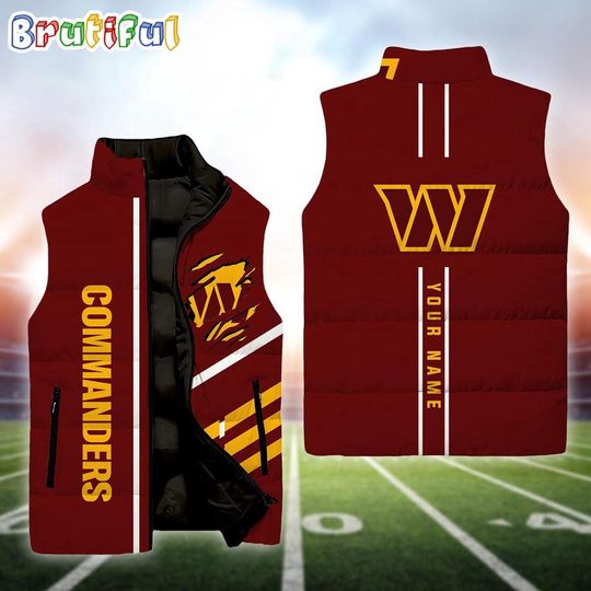 Personalized Washington Commanders Football Sleeveless Jackets