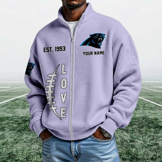 Discover Panthers EST 1993 Quarter Zip Waffle Jacket