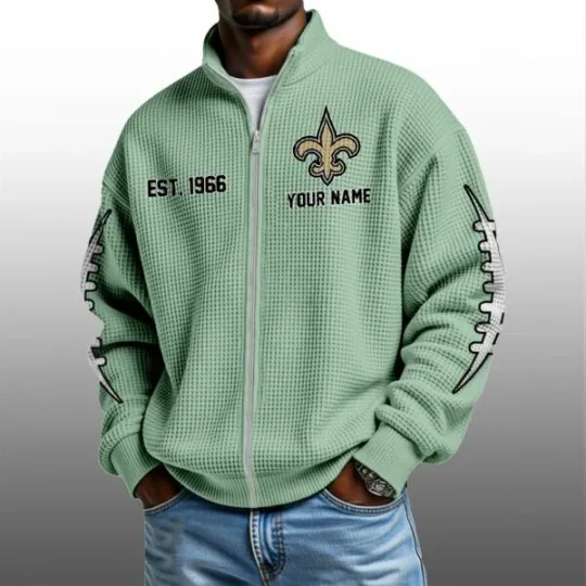 Saints EST 1966 Zip Waffle Sweatshirt