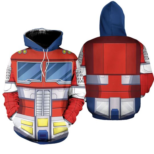 Transformers Optimus Prime Hoodie/Joggers, Transformers Costume Cosplay Shirt, Optimus 3D Hoodie, Gift For Him