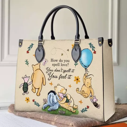 Discover Winnie The Pooh Bear Leather Handbag, Winnie The Pooh Lovers Gift