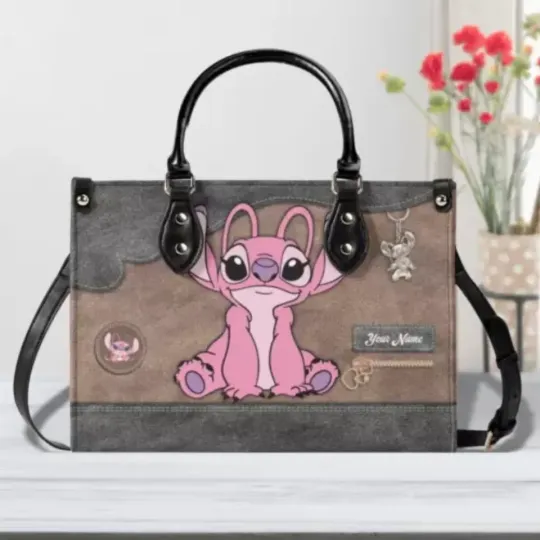Discover Cute Stitch Leather Handbag, Carton Handbag, Nice Gift For Girlfriend