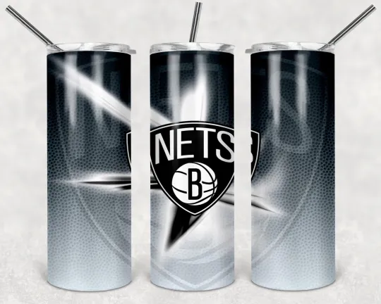 Discover Brooklyn Nets 20 oz Tumbler with Lid and Straw