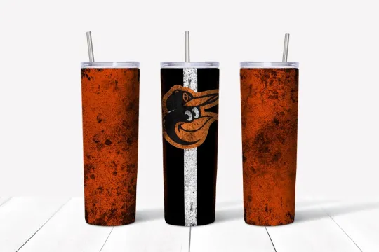 Discover Baltimore Orioles Grunge 20oz Tumbler with Lid and Straw