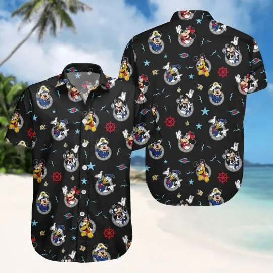 Discover Mickey Minnie Pluto Goofy Donald Daisy Cruise Time Line  Cute Unisex Style Shirt