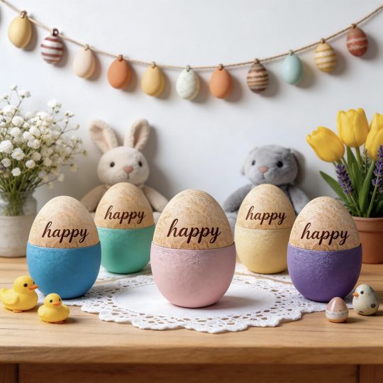 Custom wooden Easter eggs/Easter gifts for children and babies