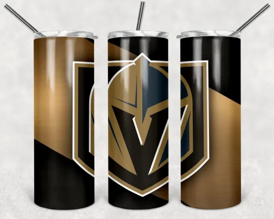 Discover Vegas Golden Knights 20 oz Tumbler with Lid and Straw
