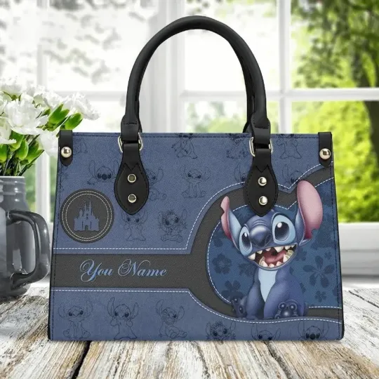 Discover Cute Stitch Handbag, Lilo and Stitch Leather Bag, Gift For Cartoon Lovers