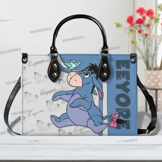 Discover Winnie The Pooh Eeyore Leather bag Handbag, Eeyore Women Bags