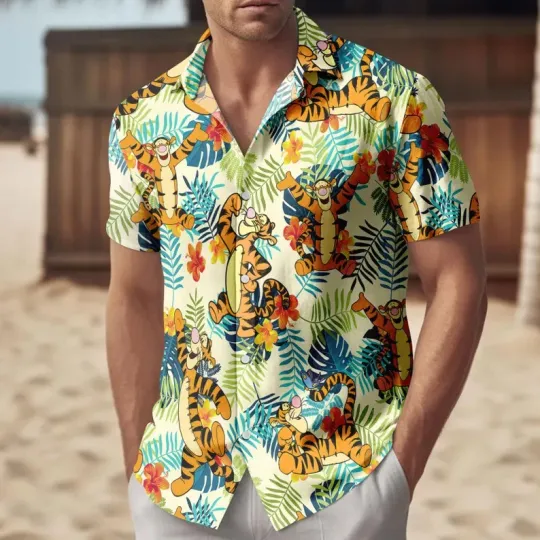 Discover Disney Winnie The Pooh Tigger Tropical Hawaiian Shirt