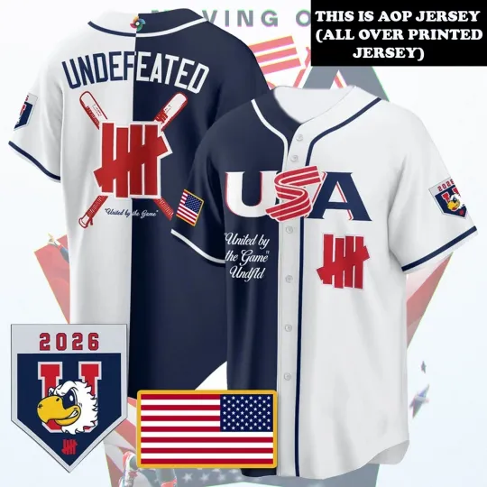 Discover 2026 Baseball USA Team Undefeated Double Sided AOP Print Gift Fan Made