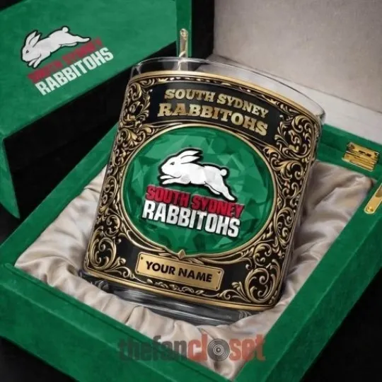 Discover South Sydney Rabbitohs New Luxury Personalized Whiskey Glass