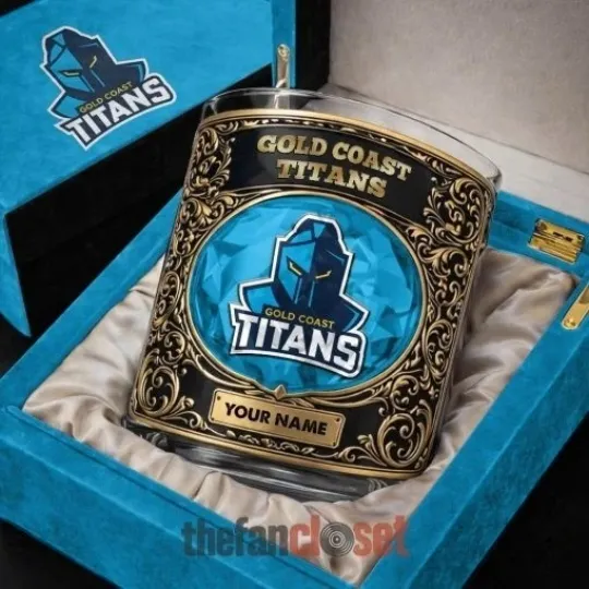 Discover Gold Coast Titans New Luxury Personalized Whiskey Glass