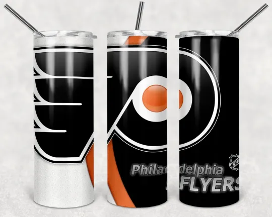 Discover Philadelphia Flyers 20 oz Tumbler with Lid and Straw