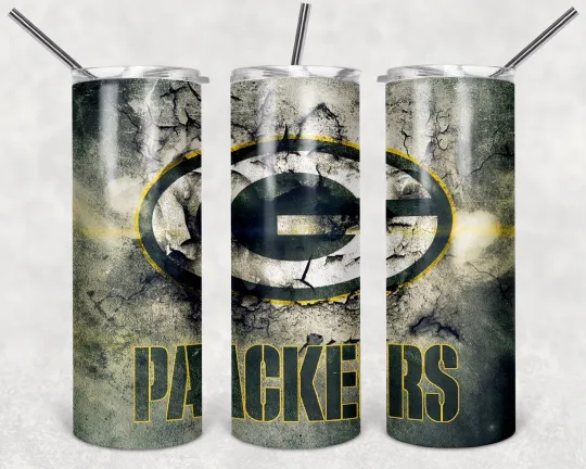 Green Bay Packers 20oz Tumbler with Lid and Straw