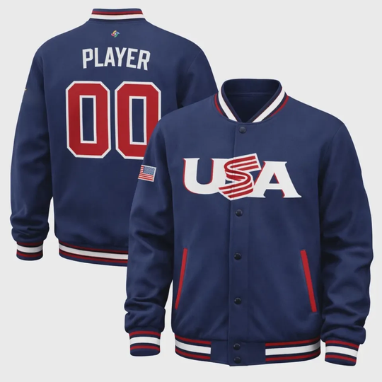 Discover Personalized 2026 World Baseball Classic USA Team Undefeated Baseball Jacket