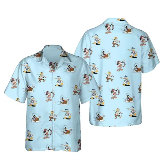 Discover Mickey And Friends Fishing Dad Hawaiian Shirt, Disney Mickey Cute Unisex Style