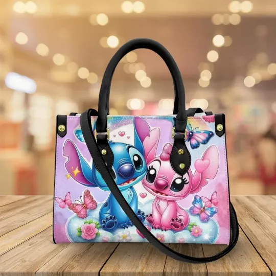 Discover Cute Stitch Handbag, Stitch Women Leather Handbag, Gift for Mother's Day