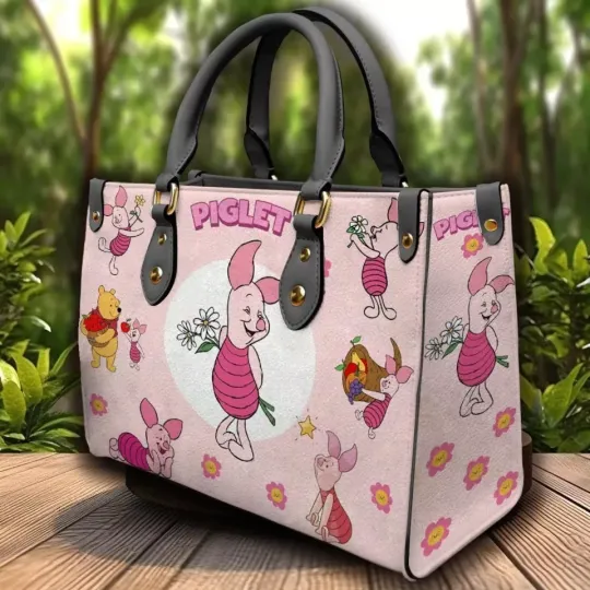 Discover Piglet Leather Handbag, Piglet Winnie The Pooh Lovers Gift Bag