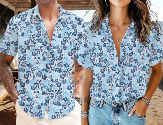 Discover Disney Hawaiian Tropical Shirt, Mickey Mouse Hawaiian, Mickey And Friends Shirt