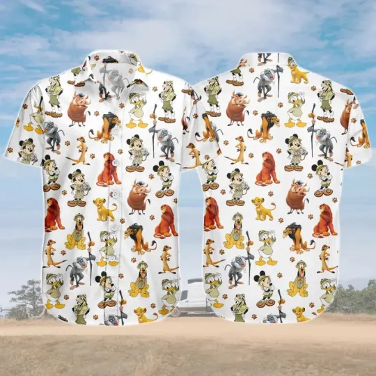 Discover Disney Safari Hawaiian Shirt, Mickey Minnie Donald Daisy Team Unisex