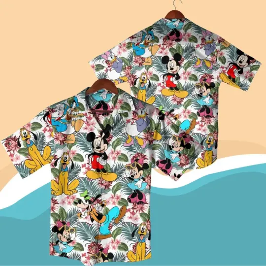Discover Mickey And Friends Hawaiian Shirt, Hawaiian Shirt, 4th Of July Shirt Unisex