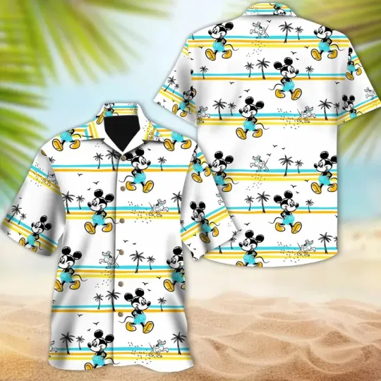 Discover Disney Mickey Summer Tropical Palm Tree Island, Mickey Hawaii Shirt