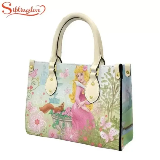 Discover Aurora Princess Sleeping Beauty Leather Handbag Lovers, Gift For Cartoon Lovers