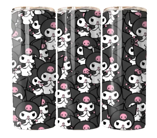 Discover 20oz Tumbler with Lid and Straw Cartoon Design for Hot and Cold Drinks