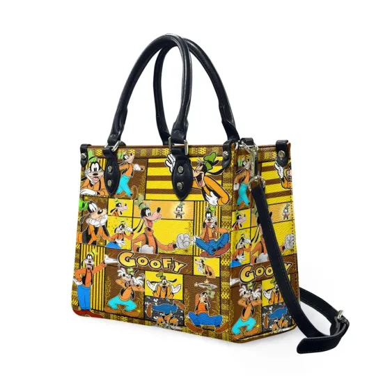 Discover Goofy Vintage Leather Handbag, Goofy Leather Bag