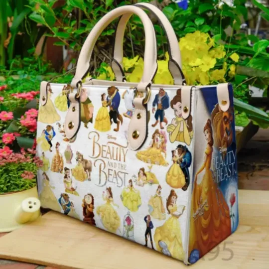 Discover Beauty and the Beast Women's Leather Handbag, Beauty and the Beast Women's Leather