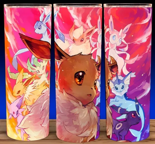 Eevee Evolutions PKM Cup Mug Tumbler 20oz