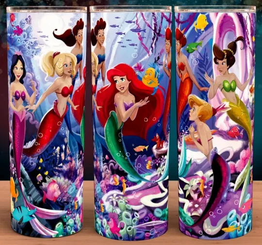 Discover Ariel Little Mermaid and Sisters Cup Mug Tumbler 20oz