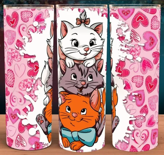 Discover Marie Aristocats Kittens Cartoon Cup Mug Tumbler  20oz