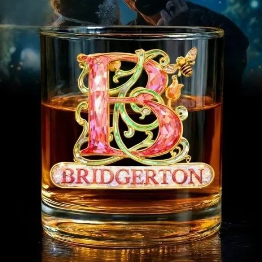 [No box] Bridgerton Luxury Crystal-Embellished Bee Whiskey Glass