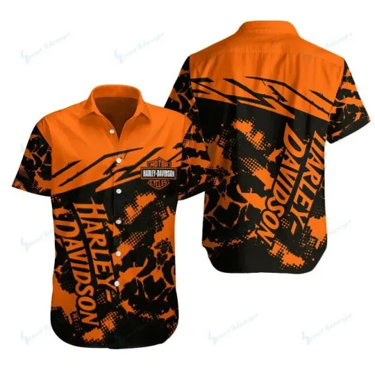 Discover Personalized Harley Racing Davidson Casual Button Down Shirt Unisex Adults S-5XL