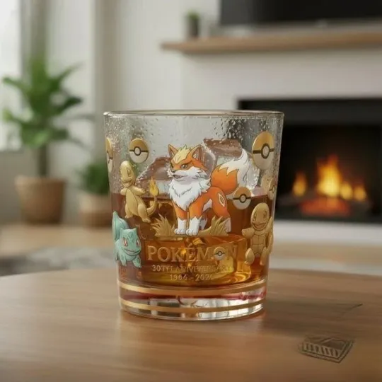[No box] Arcanine PKM 30th Anniversary Whiskey Glass