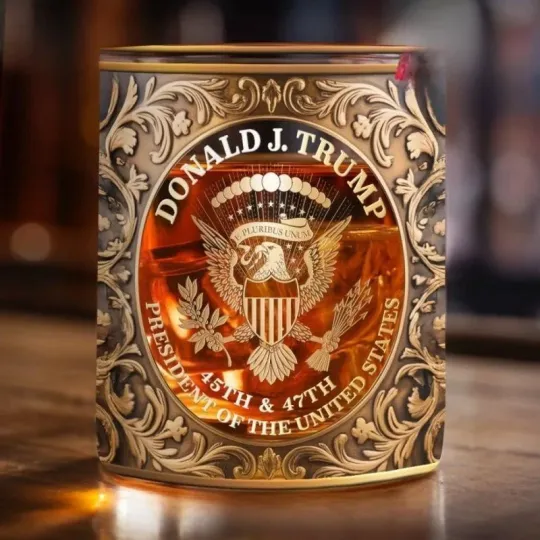 Discover [No box]   Trump 45 – 47 President Of The US Whiskey Glass