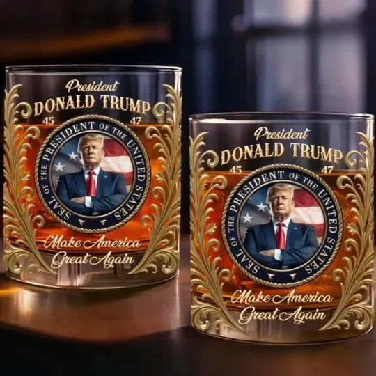 Discover [No box]  Trump Make America Great Again Whiskey Glass