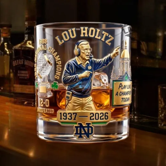 Discover [No box] Lou Holtz ND 1937 2026 Whiskey Glass