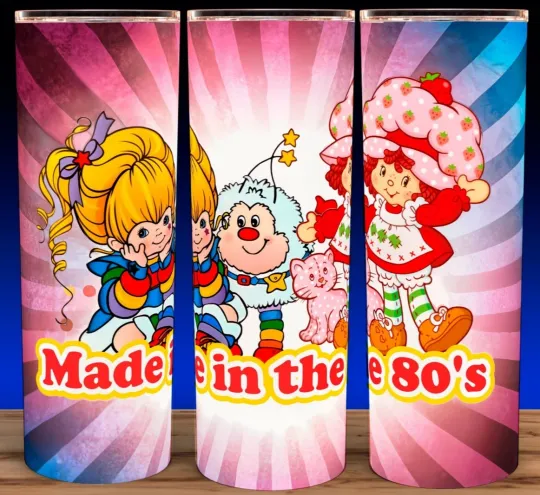 Rainbow Brite and Sprite Tumbler with Lid and Straw 20oz