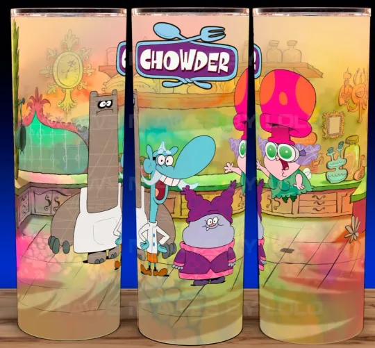 Discover Chowder Cartoon Classic Cup Mug Tumbler 20oz with Lid and Straw
