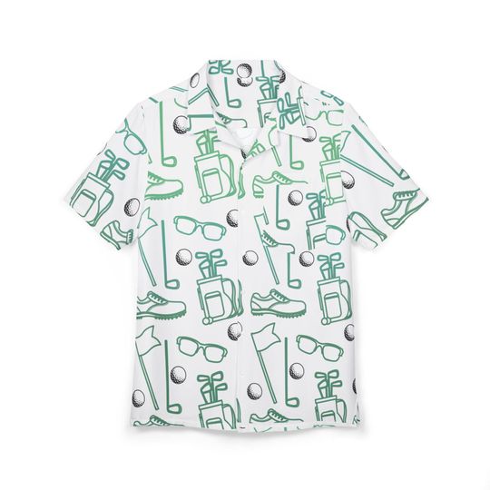 Discover Golf Themed Hawaiian Shirt