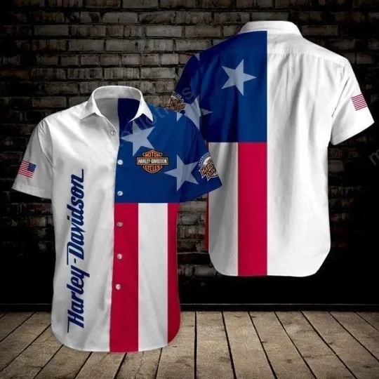 Discover Harley Motor Racing Davidson Casual Button Down Shirt