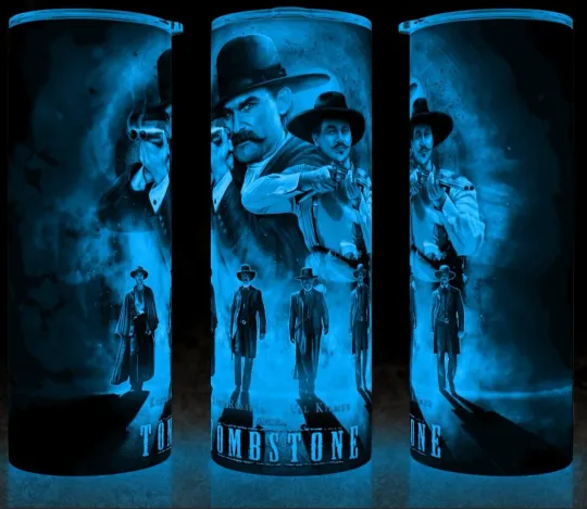 Discover Glow in the Dark Tombstone Movie Tumbler with Lid and Straw