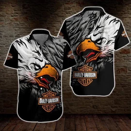 Discover Harley Motor Racing Davidson Casual Button Down Shirt