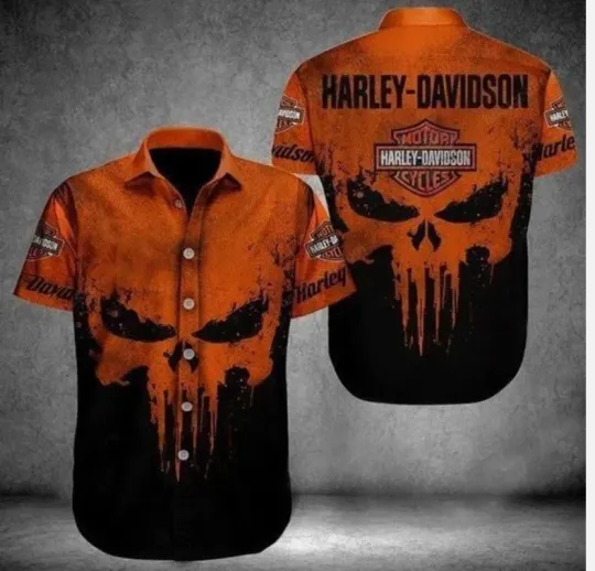 Discover Harley Motor Racing Davidson Casual Button Down Shirt