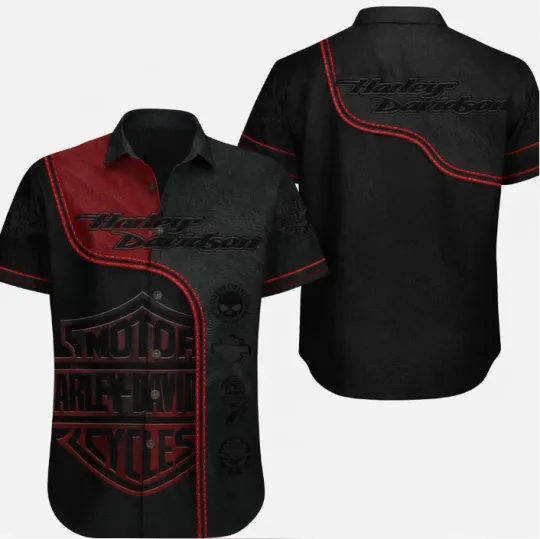 Discover Harley Motor Racing Davidson Casual Button Down Shirt
