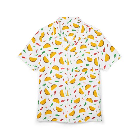 Taco Tuesday and Hot Sauce Pattern Hawaiian Shirt | Short Sleeve Button-Down