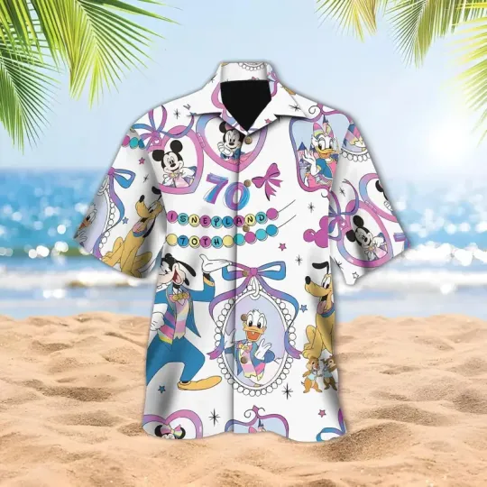 Discover Disney 70th Anniversary Hawaiian Shirt, Disneyland Castle Vacation Shirt